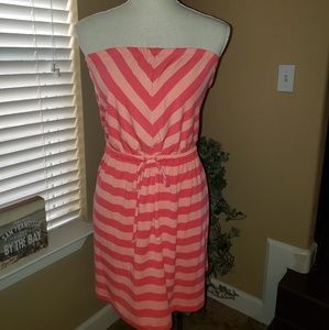Junior's strapless coral dress sz S